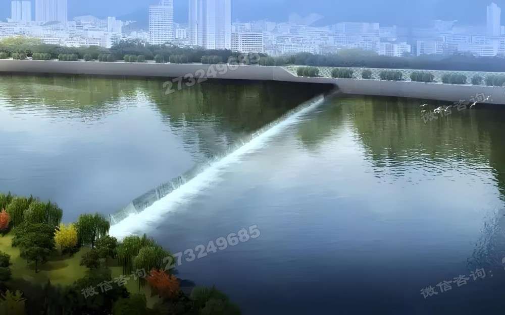 鹤山城市灰色瀑布液压钢坝