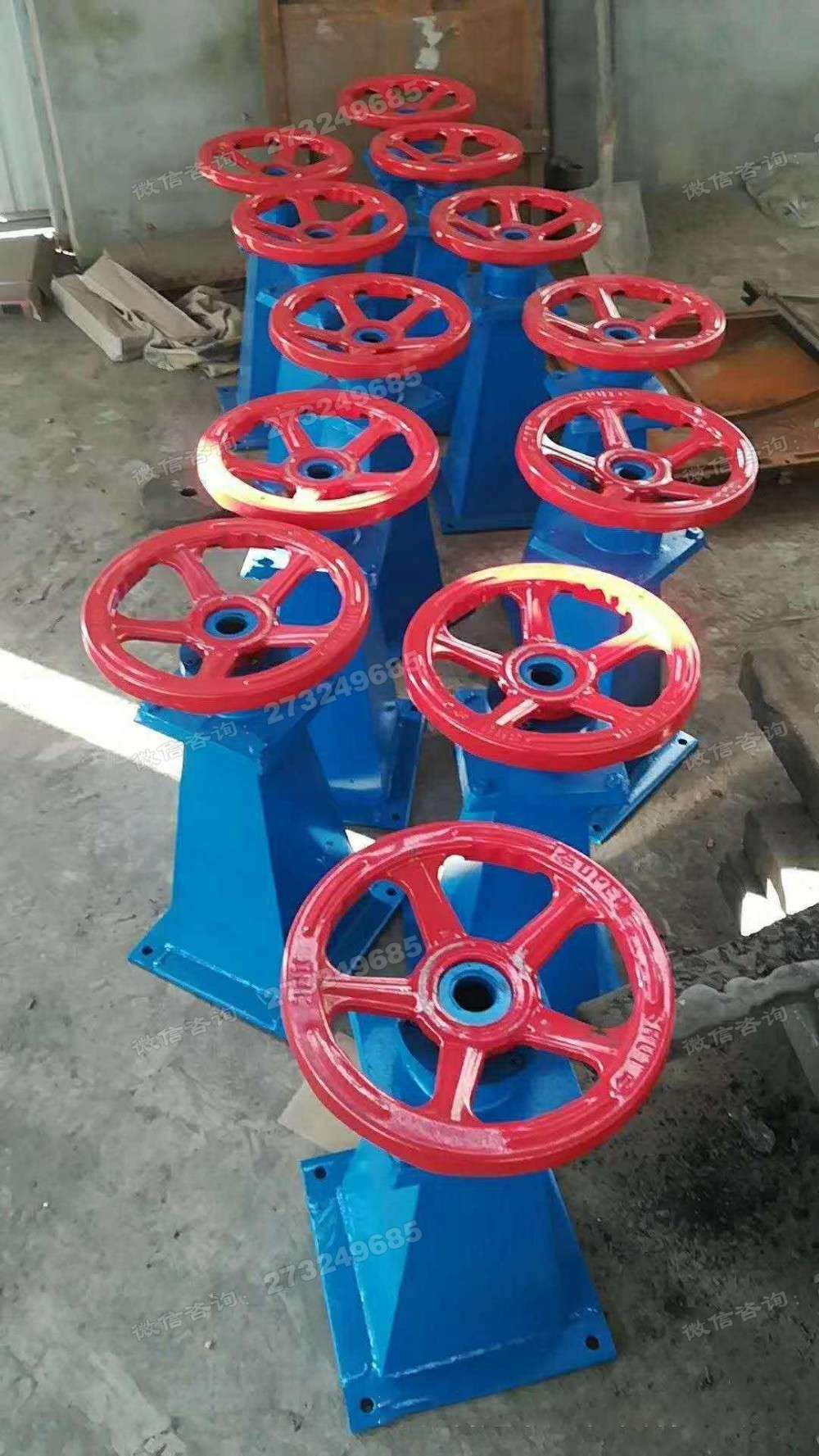 蓝色红色手轮螺杆启闭机