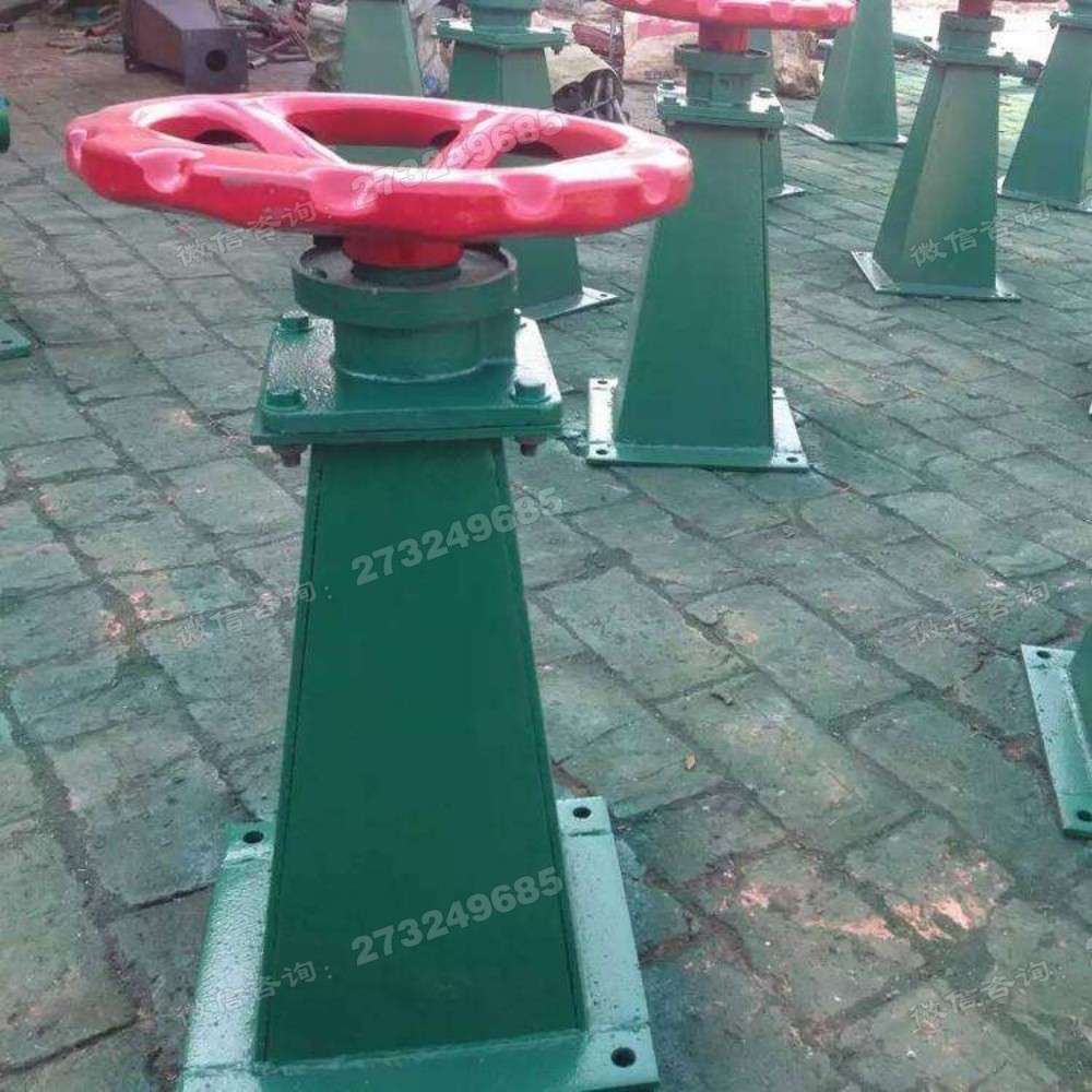 绿色锥形底座红色手轮螺杆启闭机